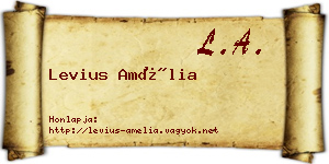 Levius Amélia névjegykártya